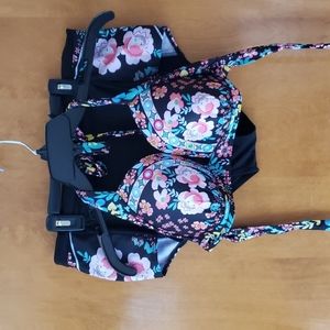 🌞 SheIn Jewel and Floral Bikini with High waisted bottoms